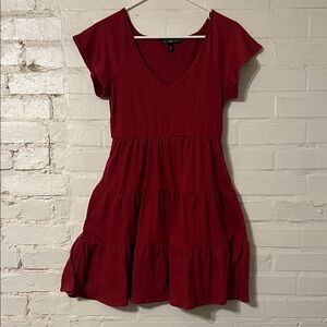 Derek Heart Deep Red Mini Dress